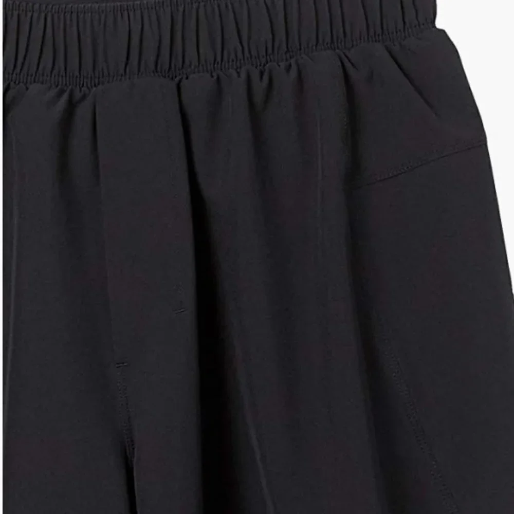 Peak Velocity Men's 5'' Run Short with Boxer Brief, Black XXL